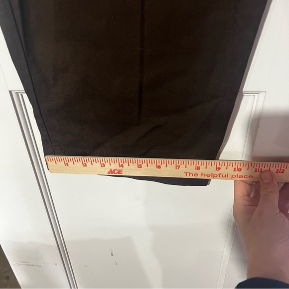 Talbots Signature Wide Leg Ankle Pants Cropped Brown Size 18 Careerwear Office - Picture 6 of 9